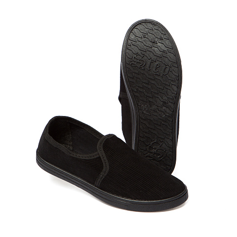 Туфли вельветовые, черный