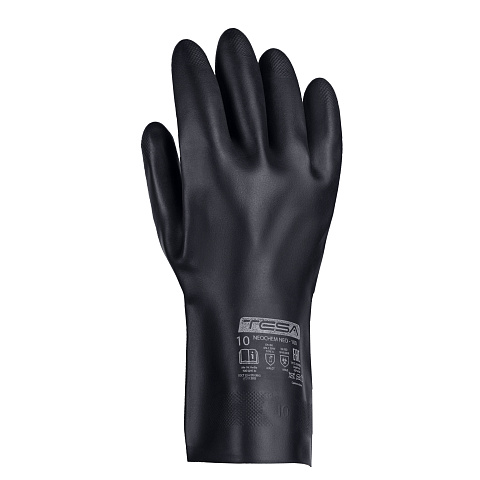 Перчатки TESA NEOCHEM NEO-100, неопрен с хлопковым напылением, черный