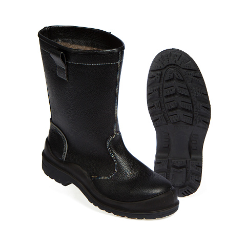 Сапоги утепленные Базис (Basis) КП КС Ш, ПУ/ТПУ, черный