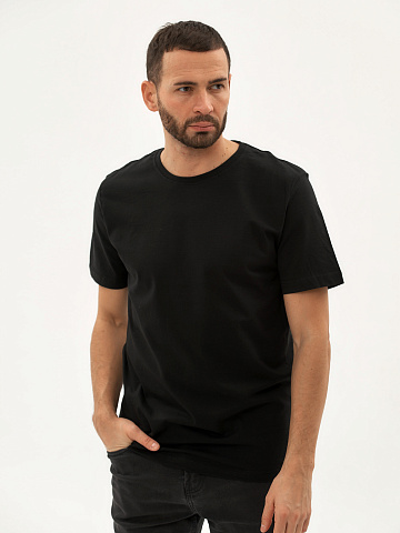 Футболка 100% хлопок 160 г/м2 (XS-5XL) муж. черный