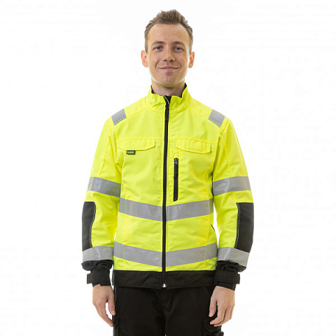 Сигнальная куртка BRODEKS KS218, желтый/черный