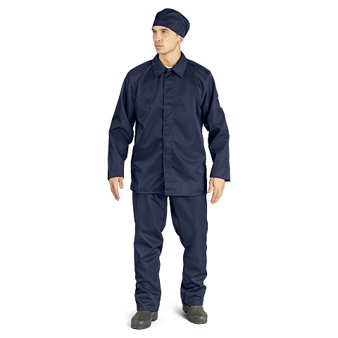 Костюм кислотостойкий (куртка/брюки) К80, 3кл.защиты, т-синий, 100%пэ, муж.