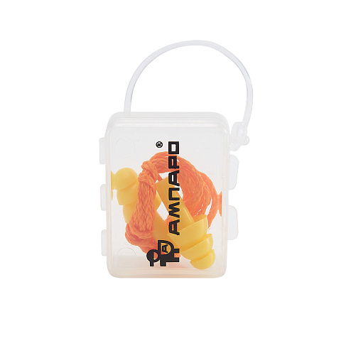 Противошумные вкладыши Ампаро КОМФОРТ Л со шнуром в индивидуальном контейнере (-25дБ) арт.384708