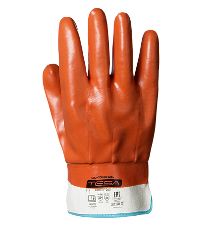 Перчатки TESA FROST F-200, полимер. покрытие, пятипалые, шитые, защита от пониж. темпер., крага