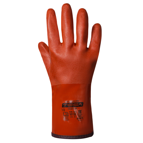 Перчатки TESA FROST F-204, полимер. покрытие, пятипалые, бесшовные, защита от пониж. темпер., крага