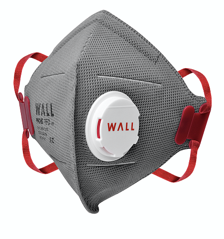 Фильтрующая полумаска складная WALL 99 СHK с клапаном ffp3 арт.19903 F