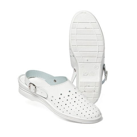 Туфли сабо из искусственной кожи жен., белый