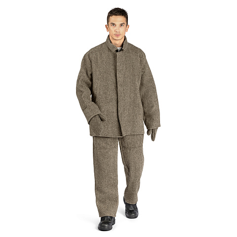 Костюм суконный, к/бр, с усилением, коричн., сукно 760г/м²