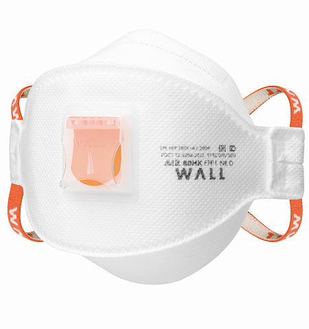 Фильтрующая полумаска трехпанельная WALL AIR 80 HK СТАНДАРТ c клапаном ffp1