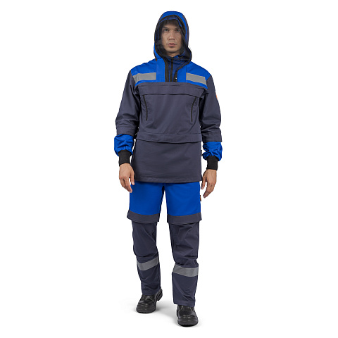 Костюм противоэнцефалитный МастАнтиБайт А (куртка/брюки) т-синий/василек, тк.смесовая с АН,НМВО