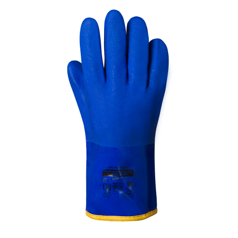 Перчатки TESA FROST F-207, полимер. покрытие, пятипалые, шитые, защита от пониж. темпер., крага