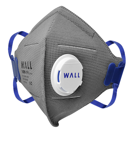 Фильтрующая полумаска складная WALL 95 СHK с клапаном FFP2