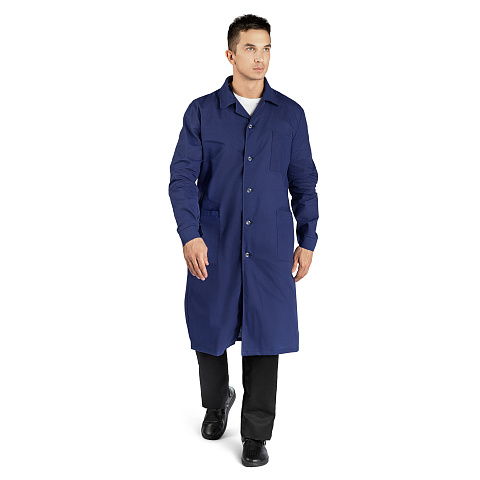 Халат рабочий мужской, тк. бязь ГОСТ, т.-синий