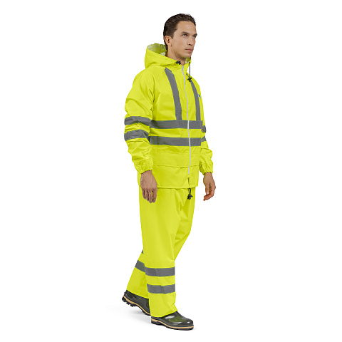 Костюм влагозащитный Экстра Вижн сигнальный повышенной видимости, лимонный