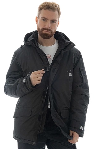Куртка-парка мужская зимняя BRODEKS KW204 plus, черный