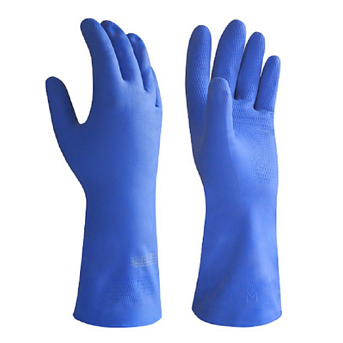 Перчатки латексные кислотощелочестойкие с ворсовой подложкой
