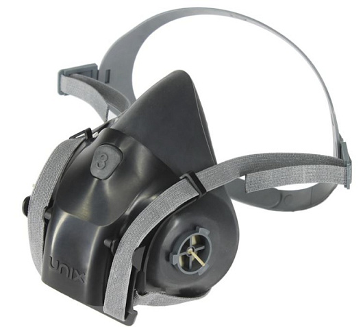 Полумаска (респиратор фильтрующий) со сменными фильтрами UNIX 2100 (Силикон)