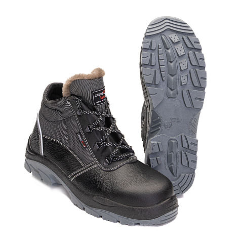 Ботинки утепленные Базис (Basis) КП КС Н, ПУ/ТПУ, черный
