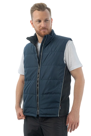 Жилет утепленный BRODEKS KW101, синий/черный