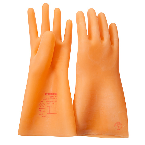 Перчатки резиновые диэлектрические АЗРИЭЛЕКТРО класс 0 (1000 V)