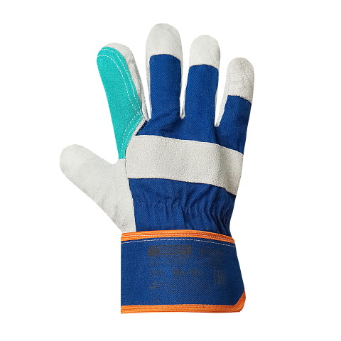 Перчатки TESA КРАФТ арт. К003, усиленные, спилок кожевенный, х/б, флис, крага